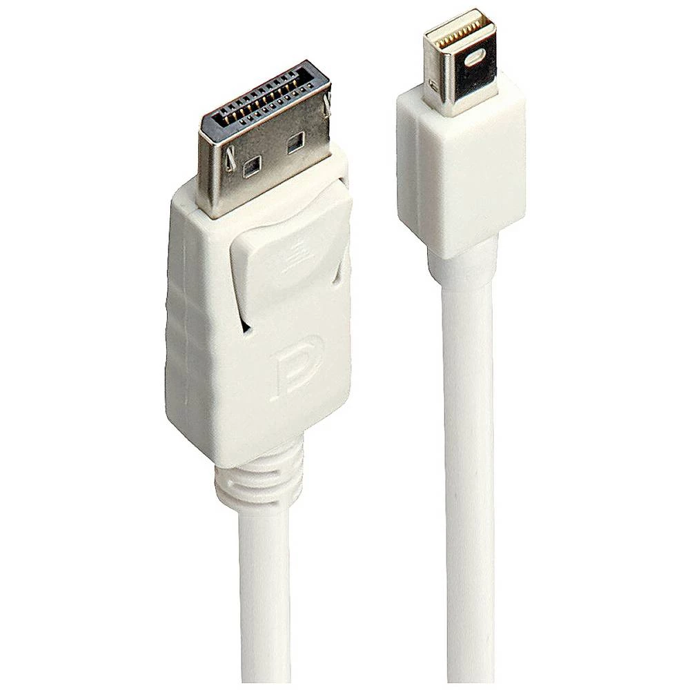 LINDY  priključni kabel Mini DisplayPort utikač, DisplayPort utikač 1 m bijela 41056  DisplayPort kabel slika