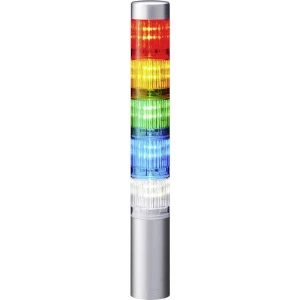 Signalni toranj LED Patlite LR4-502WJNU-RYGBC 5-bojno, Crvena, Žuta, Zelena, Plava boja, Prozirna 5-bojno, Crvena, Žuta, Zelena, slika