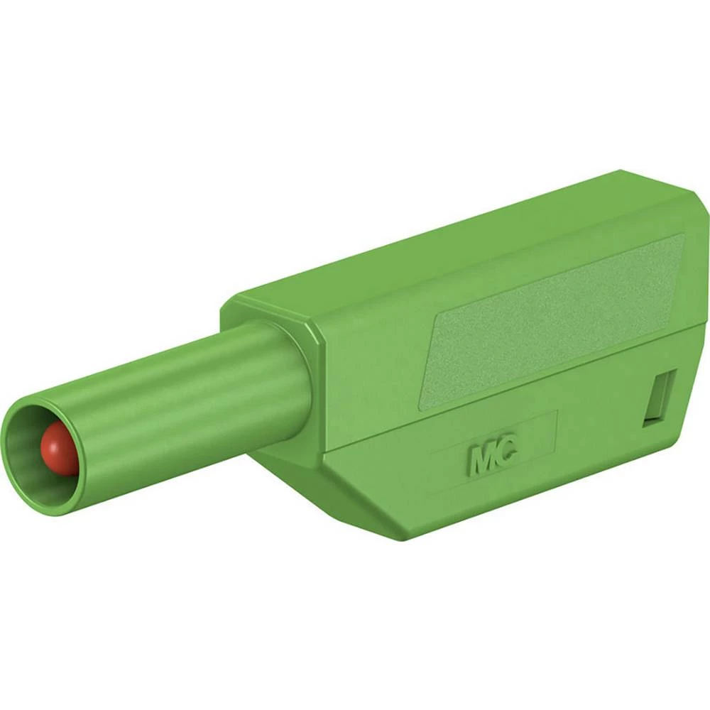 Sigurnosni lamelni muški konektor Ravni muški konektor Zatik-&Oslash;: 4 mm Zelena Stäubli SLS425-SE/M 1 ST slika