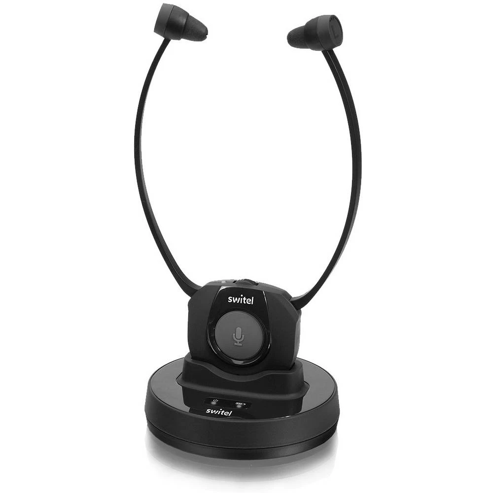 Bežični TV Naglavne slušalice Switel TVL300 U ušima Kontrola glasnoće Crna slika