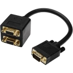 Digitus VGA Y-kabel [1x Muški konektor VGA - 2x Ženski konektor VGA] 0.2 m Crna