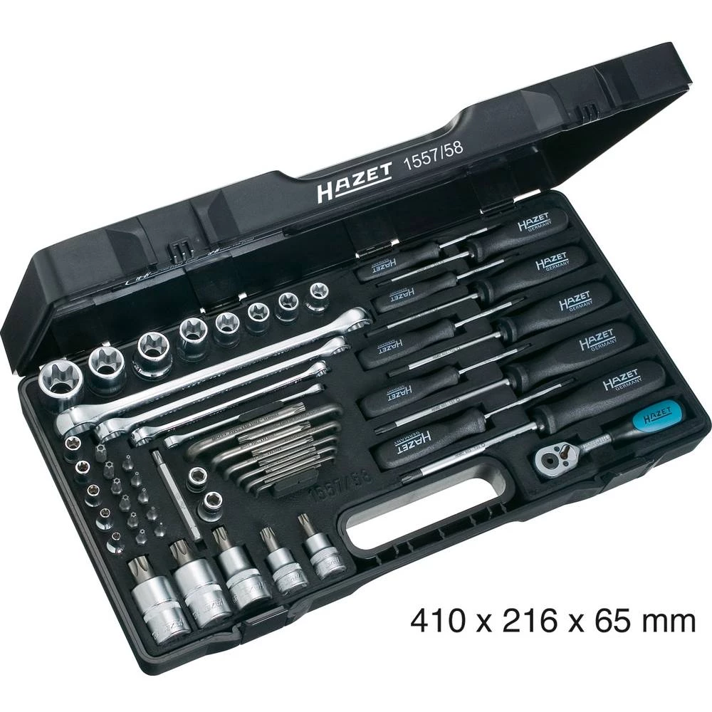 Hazet komplet nasadnih ključeva metrički 1/4" (6.3 mm), 3/4" , 1" 58-dijelni 1557/58 slika