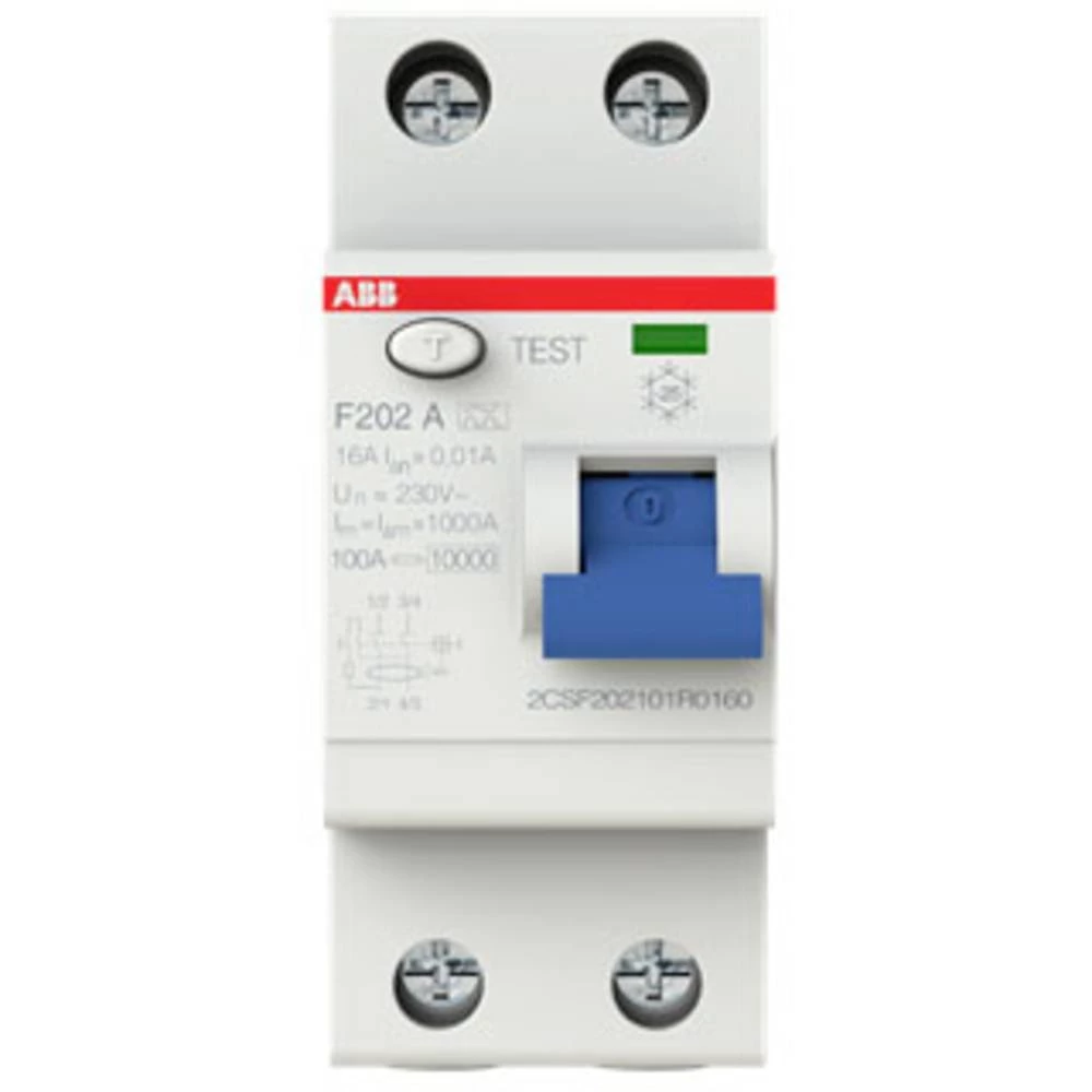 ABB 2CSF202101R0160 F202 A-16/0,01 FID zaštitna sklopka A 2-polni 16 A 0.01 A 230 V slika