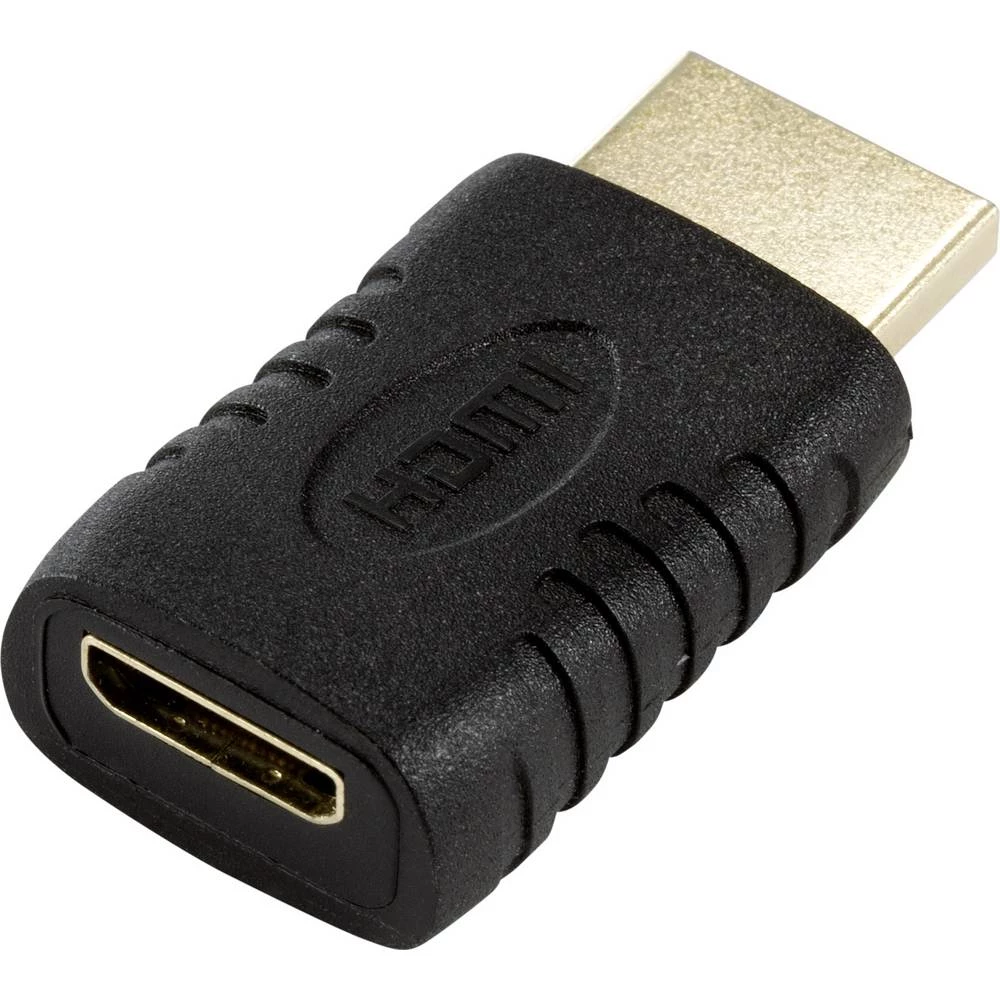 SpeaKa Professional SP-7870124 HDMI adapter [1x muški konektor HDMI - 1x ženski konektor mini HDMI] crna pozlaćeni konta slika