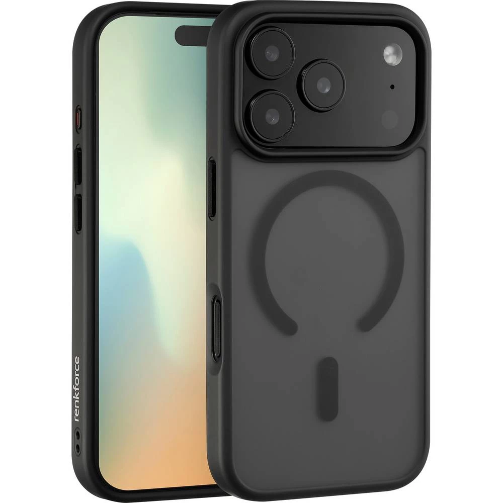 Renkforce RF-6830726 stražnji poklopac za mobilni telefon Apple iPhone 17 Pro crna, prozirna MagSafe kompatibilna, induk slika