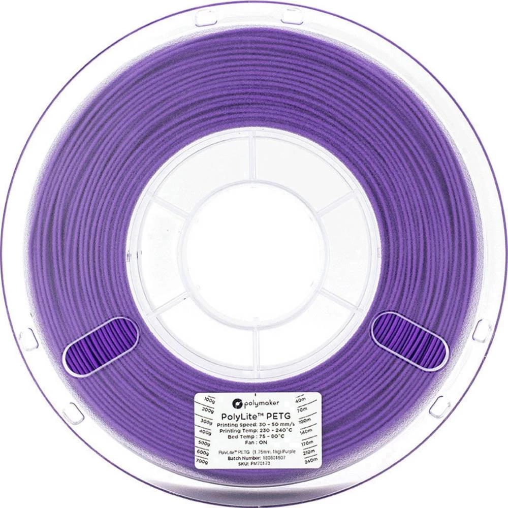 3D pisač filament Polymaker PolyLite 70173 PETG 1.75 mm Ljubičasta 1 kg slika