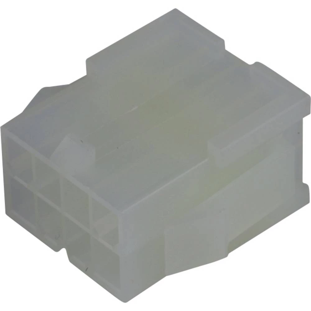 Molex 39012081 Mini-Fit Jr. Plug Housing, Dual Row, 8 Circuits, UL 94V-2, with Panel Mounting Ears, Natural slika