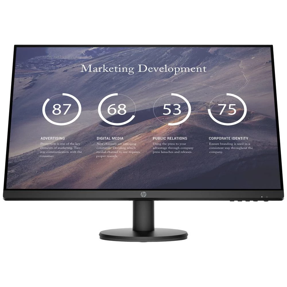 HP P27v G4 LCD zaslon 68.6 cm (27 palac) Energetska učinkovitost 2021 E (A - G) 1920 x 1080 piksel Full HD 5 ms VGA, HDM slika