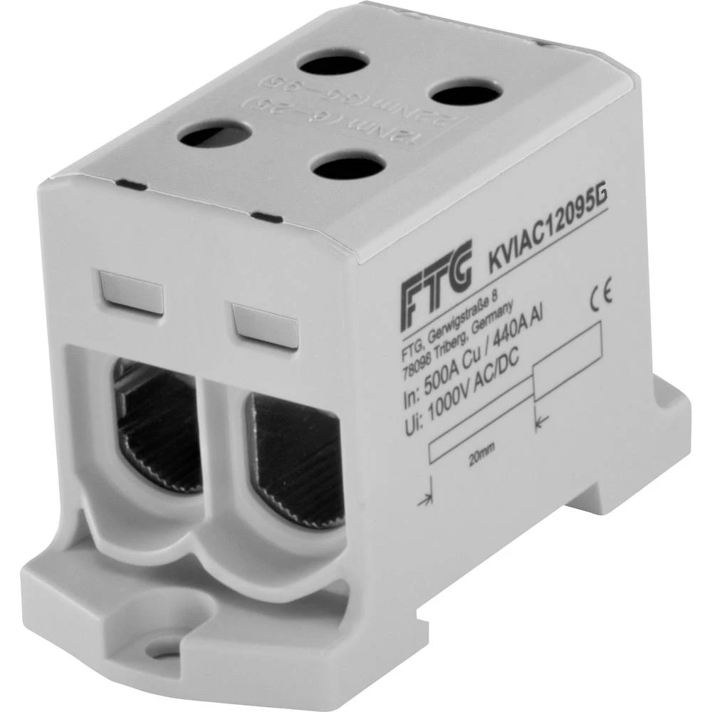 Blok stezaljka Siva 1-polni 95 mm&sup2; 500 A, 440 A Vrsta provodnika = L FTG Friedrich Göhringer KVIAC12095G slika