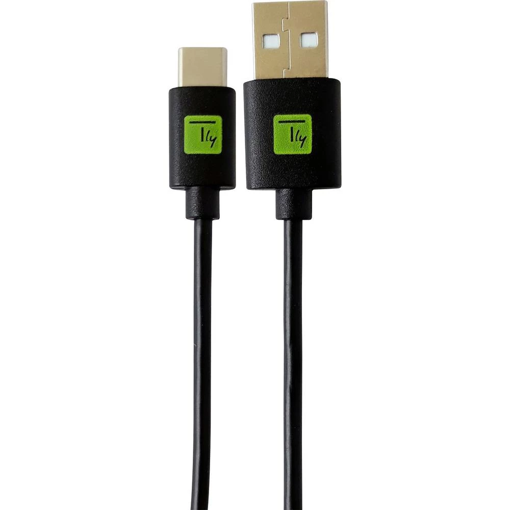 TECHly USB kabel USB-C™ utikač, USB-A utikač 10.00 cm crna slika