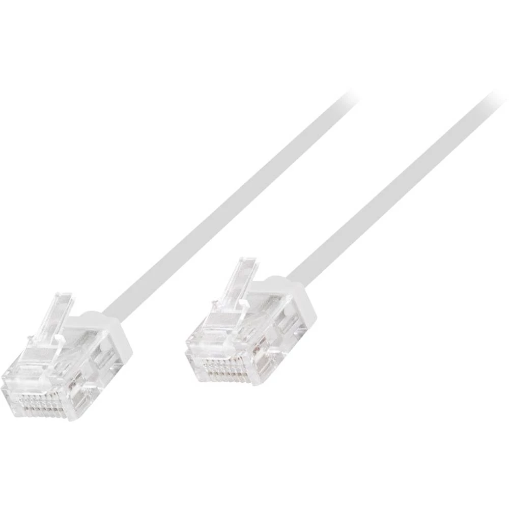 LogiLink CQ3021U RJ45 mrežni kabel, Patch kabel CAT 6a U/UTP 0.50 m bijela iznimno tanak, visokofleksibilan, vatrostalan slika