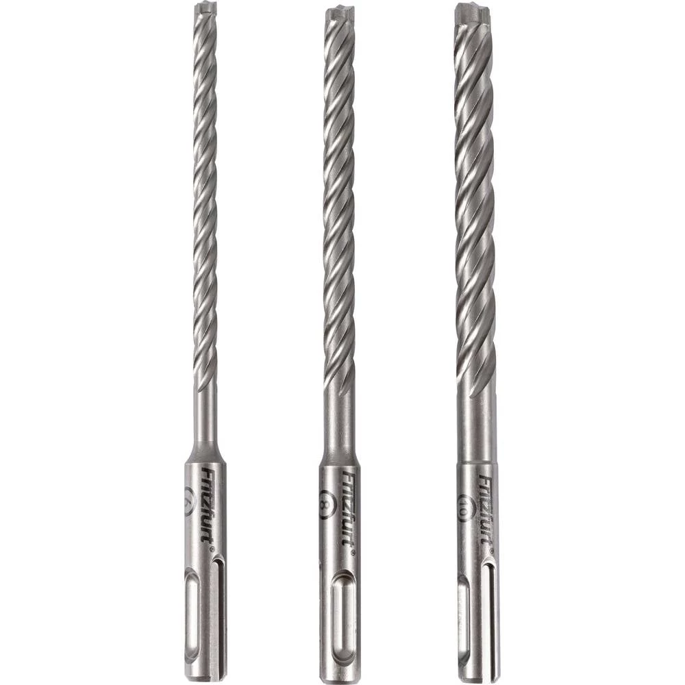 FRITZFURT 3161-2103 karbid komplet udarnih svrdla 3-dijelni 6 mm, 8 mm, 10 mm Ukupna dužina 165 mm SDS-Plus 1 Set slika