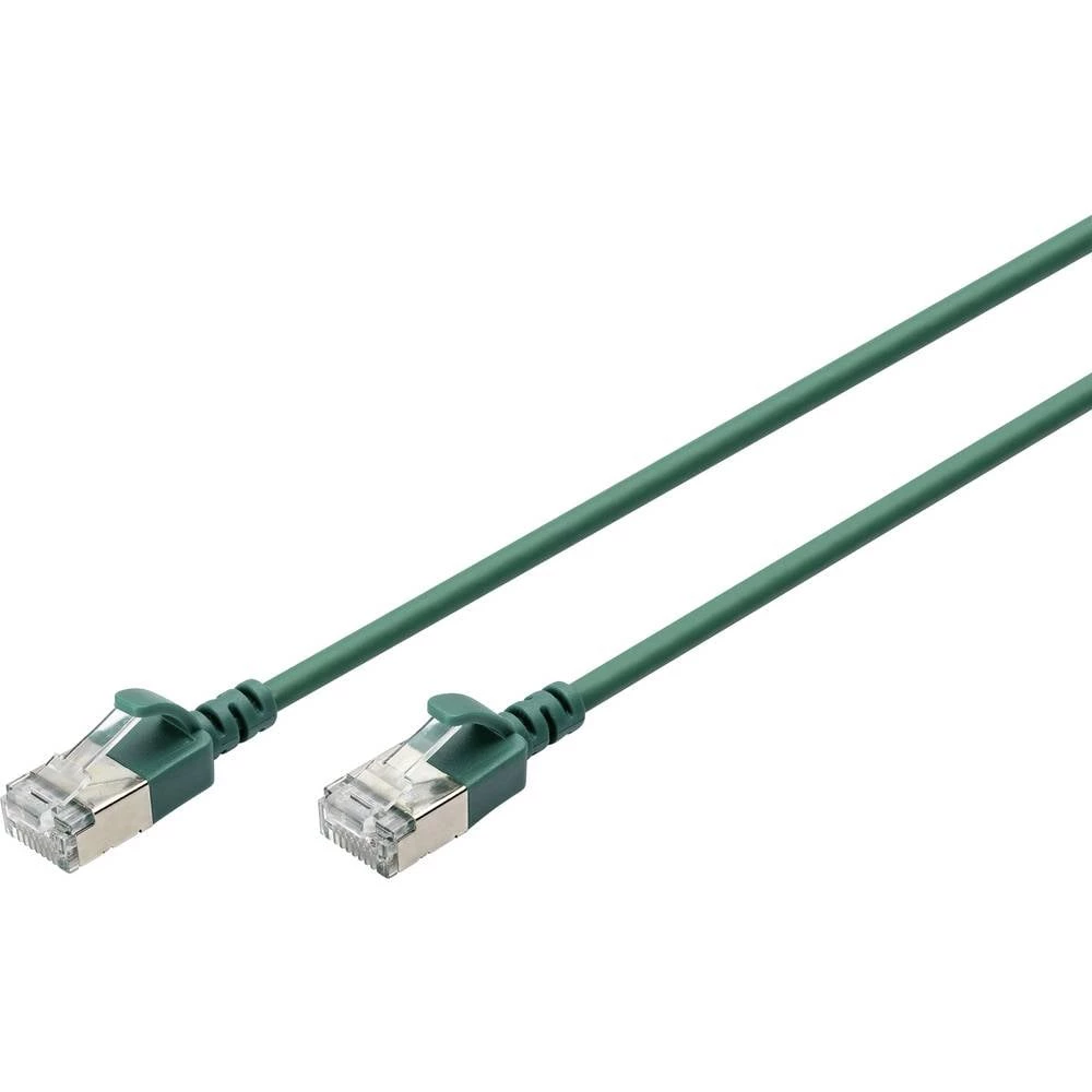 Digitus DK-1632-A-010S-G RJ45 mrežni kabel, Patch kabel CAT 6a F/FTP 1 m zelena kodiran u boji, sa zaštitom, višežičan, slika