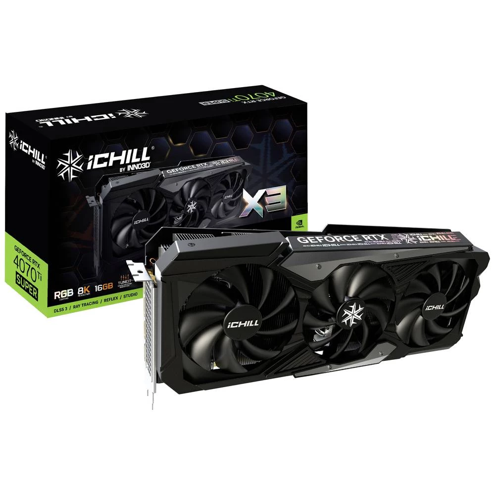 Inno 3D grafička kartica Nvidia GeForce RTX 4070 Ti Super SUPER ICHILL X3 16 GB GDDR6X-RAM PCIe x16 HDMI™, DisplayPort slika