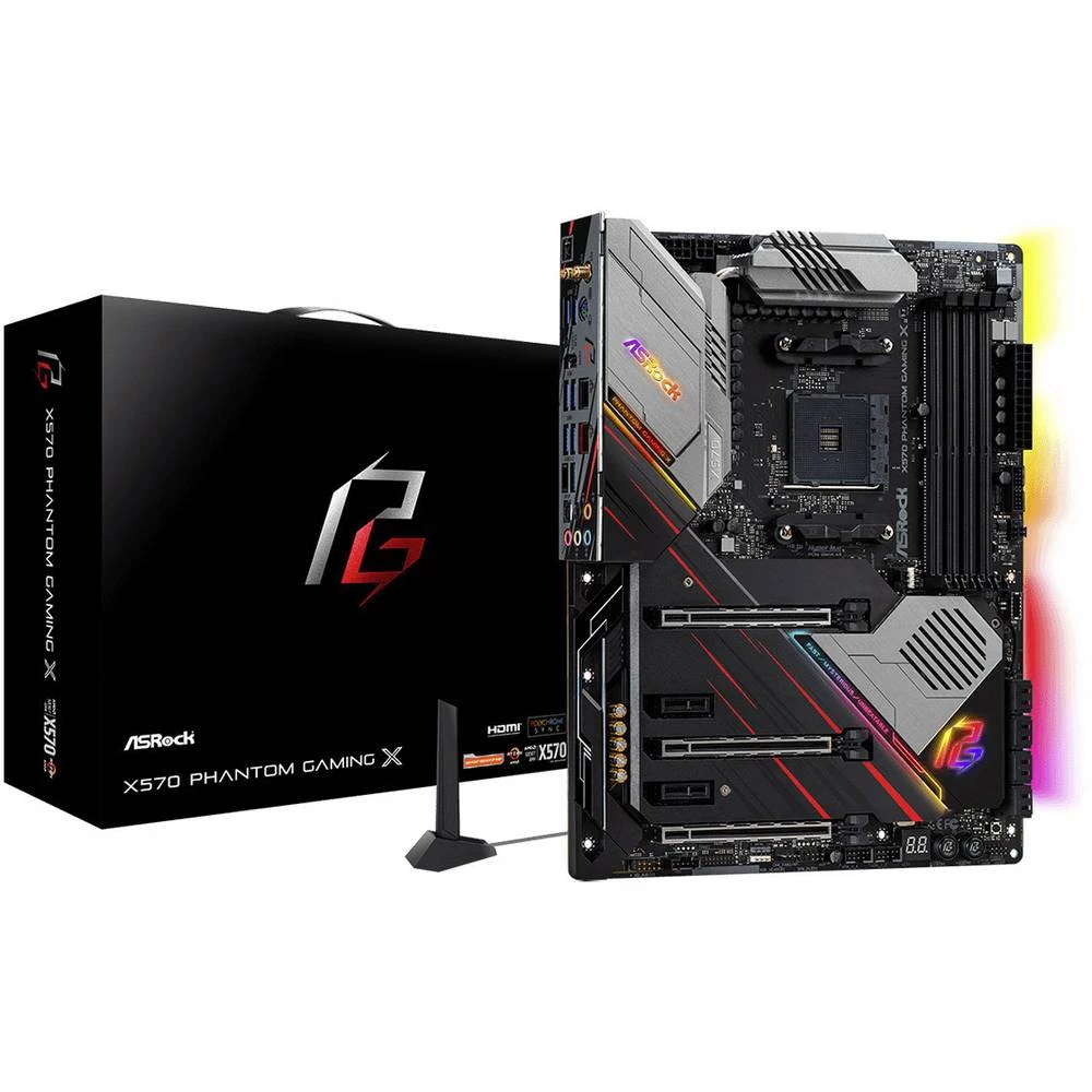 Matična ploča ASRock X570 Phantom Gaming X Baza AMD AM4 Faktor oblika ATX Set čipova matične ploče AMD&reg; X570 slika