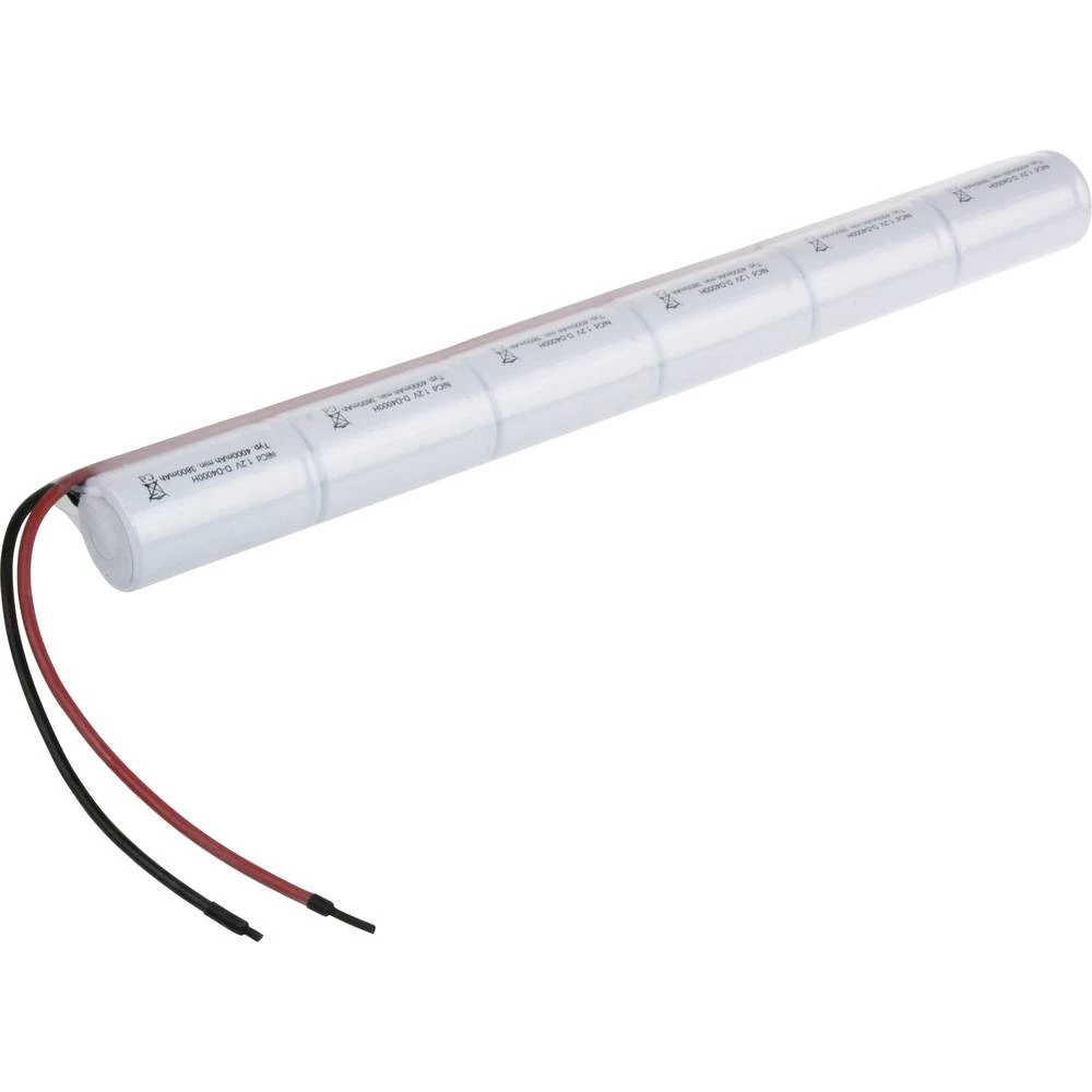Aku-pack 6x Mono (D) Pogodan za visoke temperature, Kabel, Flat-Top NiCd Mexcel Inline L1x6 7.2 V 4000 mAh slika