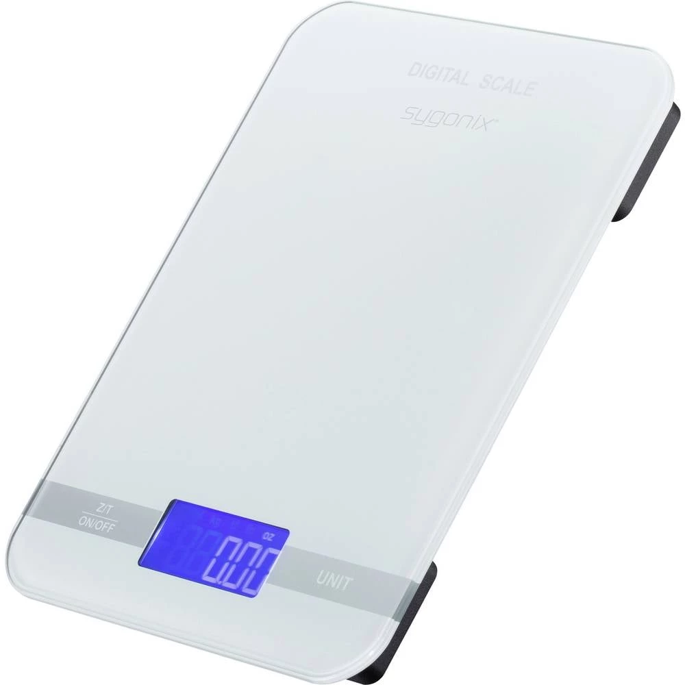 Sygonix digitalna kuhinjska vaga digitalni Opseg mjerenja (kg)=5 kg mliječno staklo 165 x 220 x 20 slika