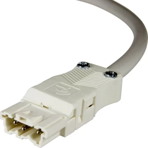 Adels-Contact 92815310 mrežni priključni kabel slobodan kraj - mrežni adapter Ukupan broj polova: 2 + PE bijela 1.00 m 75 St. slika
