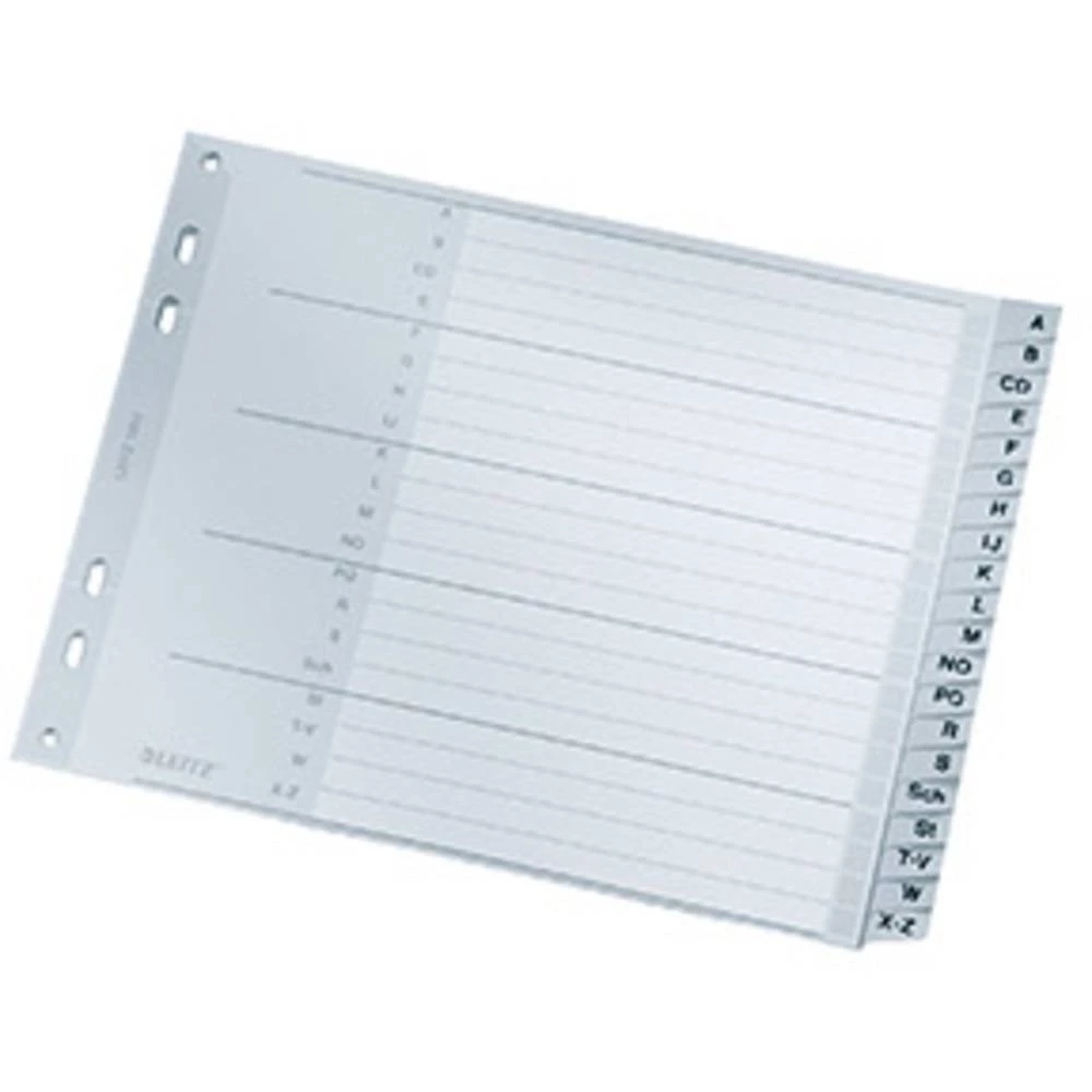 Leitz Register 1262 DIN A4, Preširok A-Z Polipropilen Siva 20 pregrada za registrator 12620000 slika