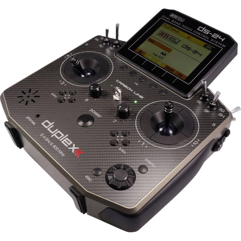 Jeti DS-24 Carbon Line, Multimode Ručni daljinski upravljač 2,4 GHz Broj kanala: 24 Uklj. prijemnik slika