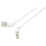 Renkforce RF-6071568 RJ45 mrežni kabel, Patch kabel CAT 6a F/UTP 2.00 m bijela konektori s rotacijom od 360°, kutni izla