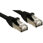 LINDY 45603 RJ45 mrežni kabel, Patch kabel CAT 6 S/FTP 2.00 m crna sa zaštitom za nosić 1 St.