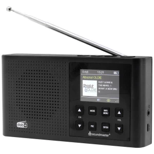 soundmaster DAB165SW džepni radio DAB+ (1012), ukw DAB+, UKW  mogućnost punjenja crna slika