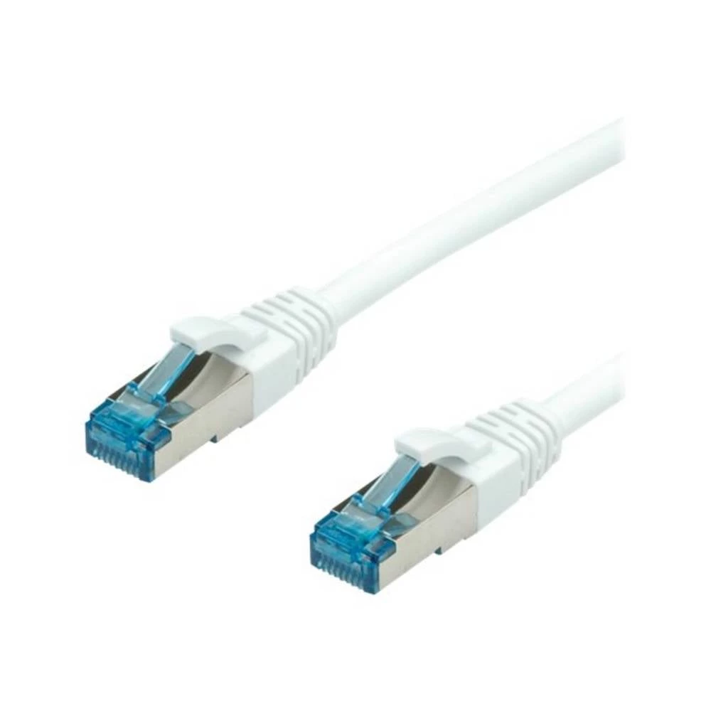Value 21.99.1976 RJ45 mrežni kabel, Patch kabel cat 6a S/FTP 7.00 m bijela dvostruko zaštićen, bez halogena, vatrostalan slika