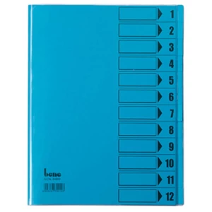 Bene Uredski materijal Plava boja DIN A4 PVC Broj pretinaca: 12 084800BL slika