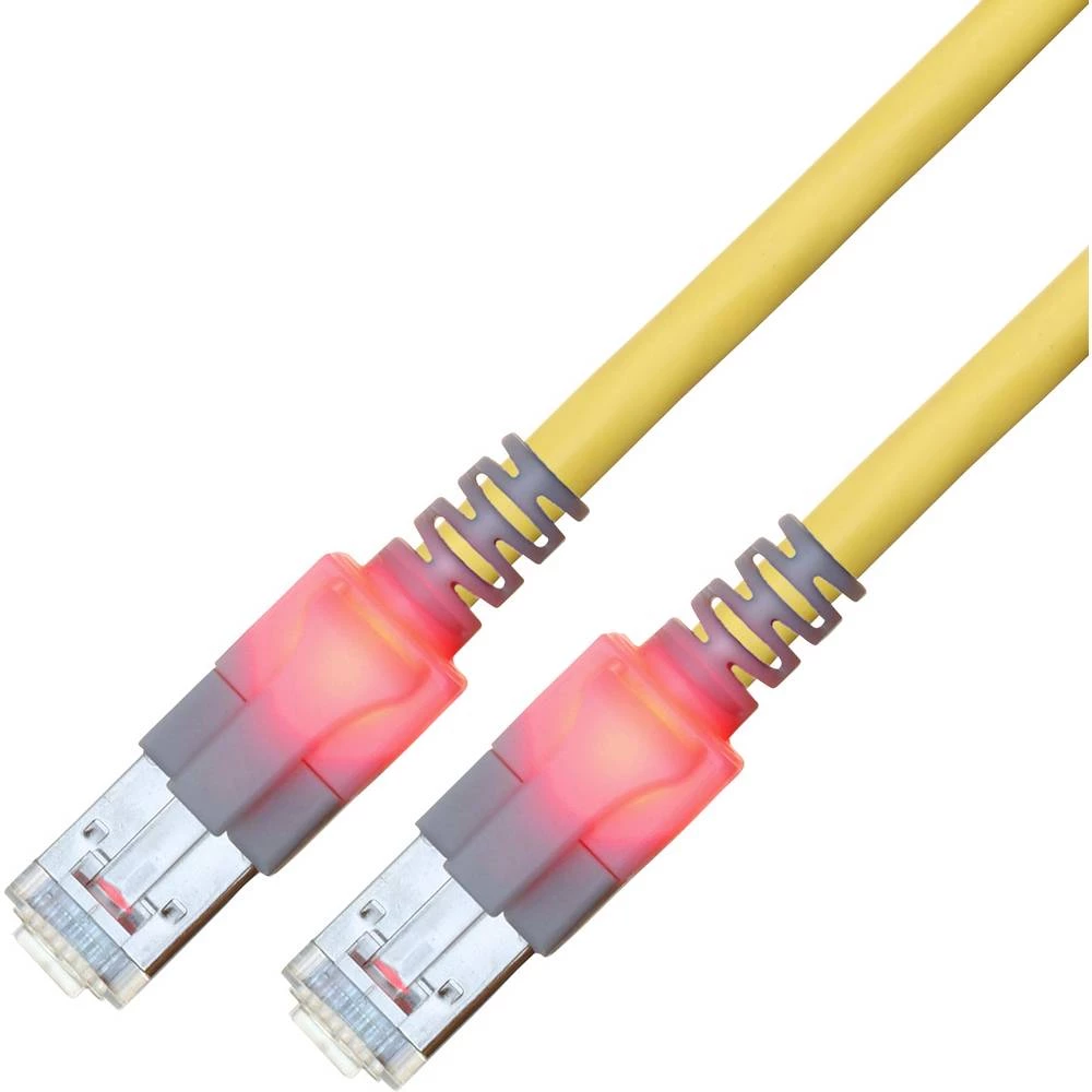 Easylan CS1OYCDCD0010 RJ45 mrežni kabel, Patch kabel CAT 6 S/FTP 1.00 m žuta dvostruko zaštićen, bez halogena, vatrostal slika