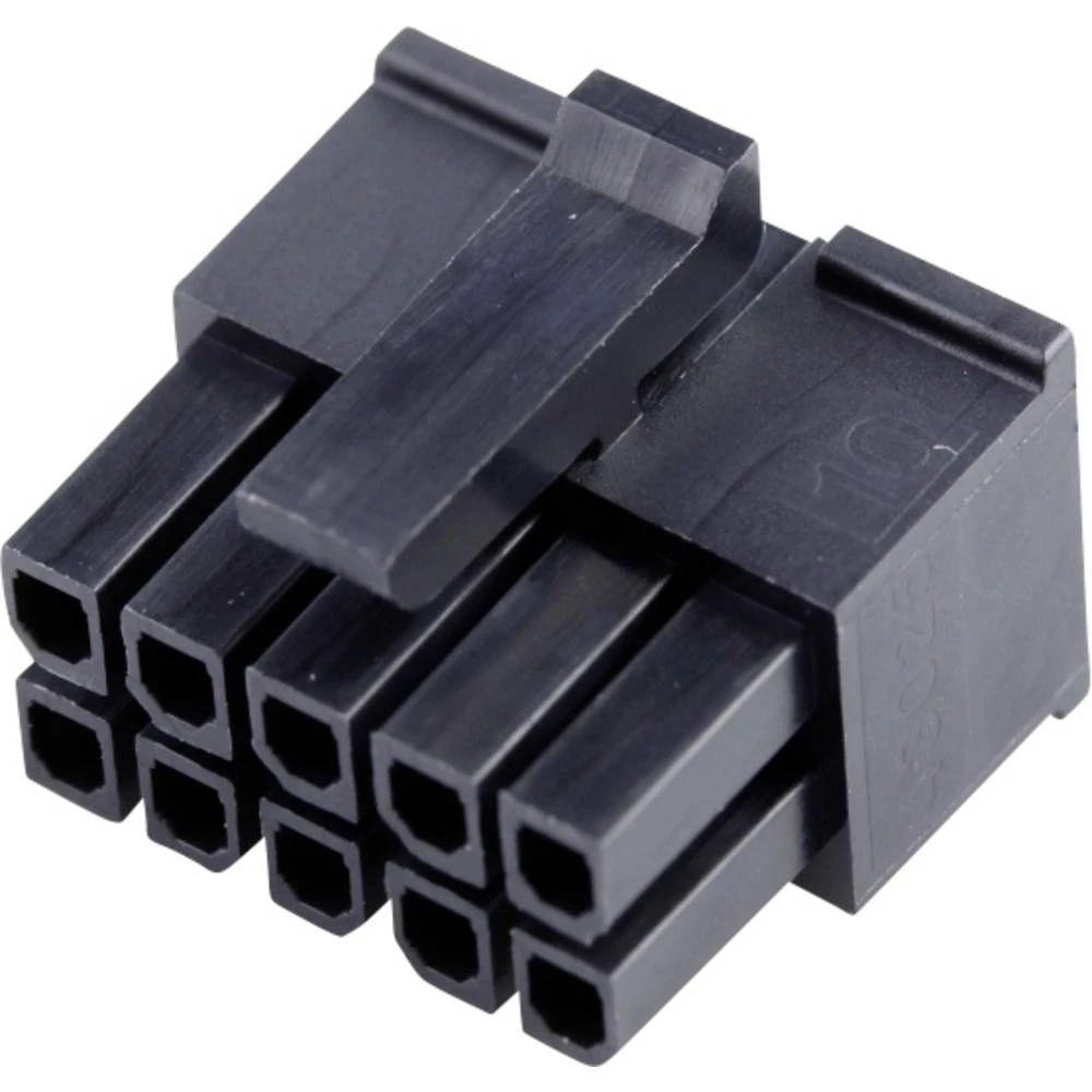Molex 430251000 Micro-Fit 3.0 Receptacle Housing, Dual Row, 10 Circuits, UL 94V-0, Low-Halogen, Black slika