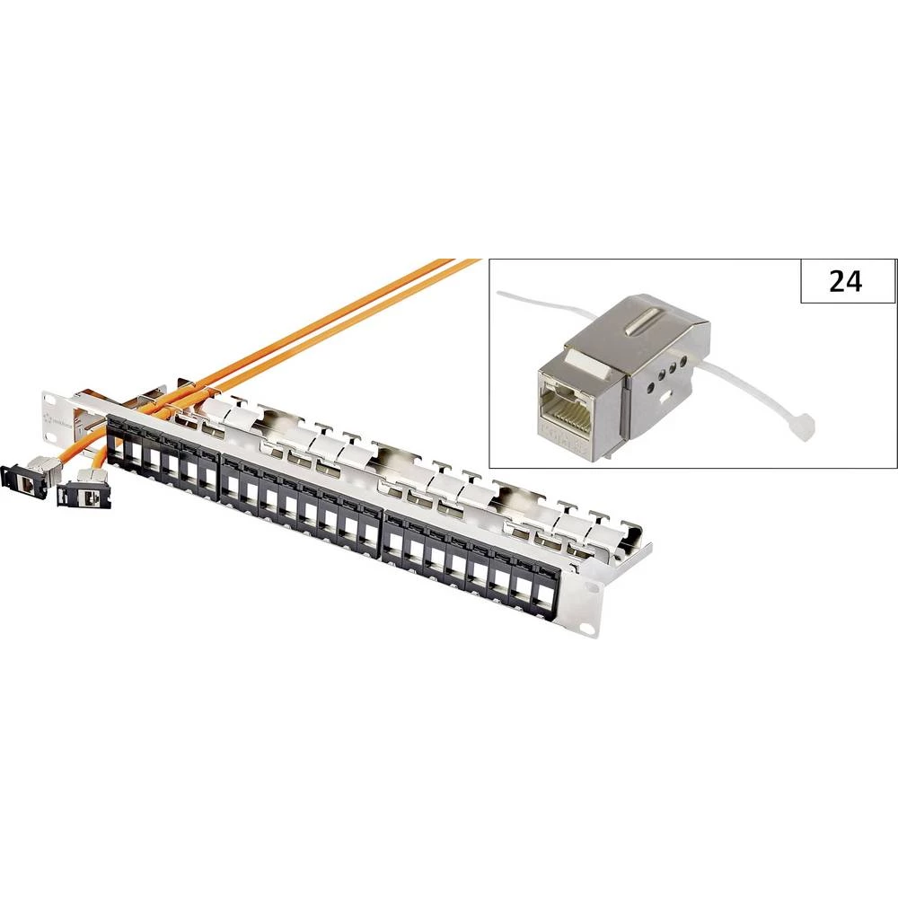 24 ulaza Mreža Patch panel Renkforce KSV10 CAT 6 1 HE slika