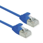 Roline 21.15.3345 RJ45 mrežni kabel, Patch kabel CAT 6a U/UTP 2.00 m plava boja nezaštićen, bez halogena, vatrostalan 1