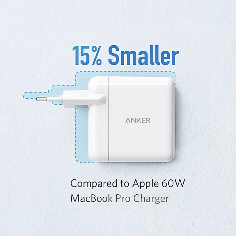 Anker PowerPort Atom III 45W USB-C + 15W USB-A EU White adapter za punjenje  - /9 A 60 W slika
