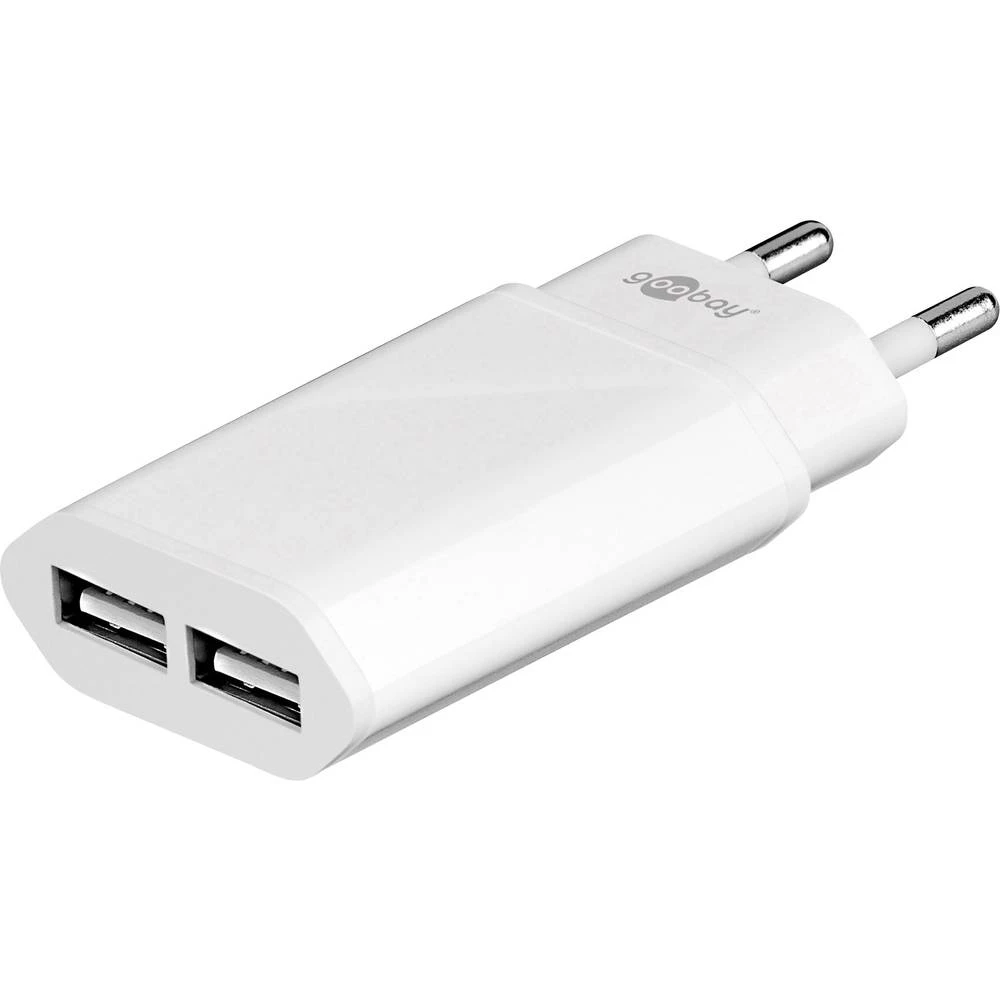 Goobay Slim 73276 USB punjač Utičnica Izlazna struja maks. 2400 mA 2 x Ženski konektor USB 2.0 tipa A slika