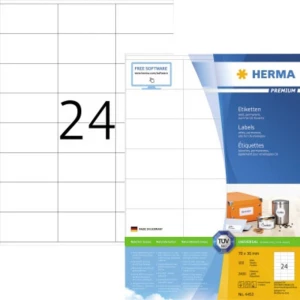 Herma 4453 univerzalne naljepnice 70 x 36 mm papir bijela 2400 St. trajno prianjanje  tintni pisač, laserski pisač, lase slika
