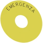 Siemens 3SU1900-0BC31-0JA0 podložna ploča za oznaku okrugao  (Ø) 75 mm EMERGENZA žuta, crna 10 St.