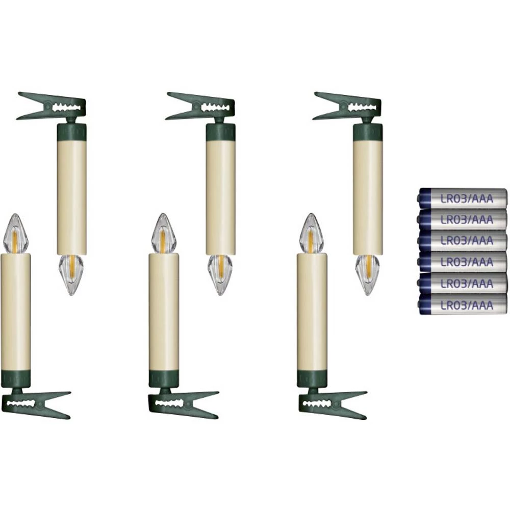 Krinner 77132 bežična rasvjeta za božićno drvo unutra/vani baterijski pogon led toplo-bijela slika