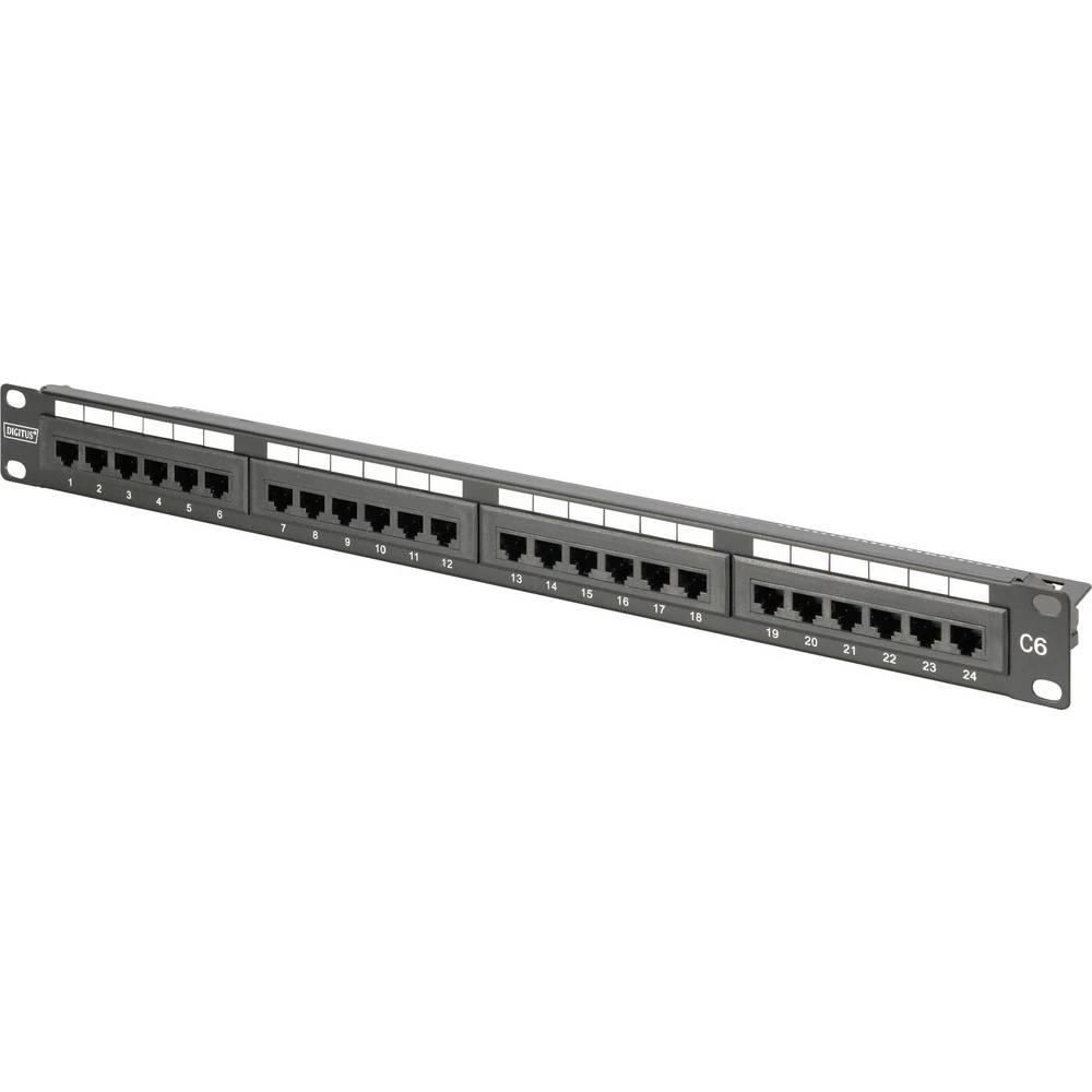 Digitus Patch panel 483 mm (19") CAT 6a crna opremljena slika