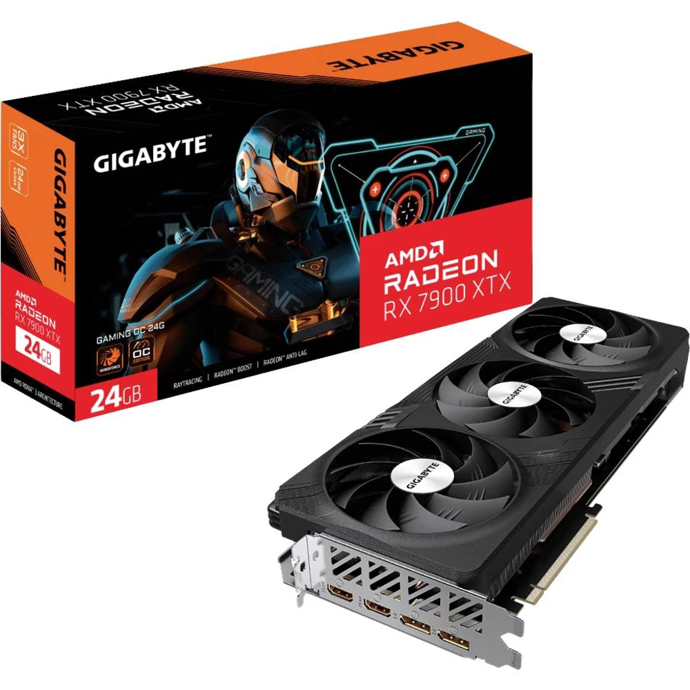 Gigabyte grafička kartica AMD Radeon RX 7900 XTX Gaming Overclocked 24 GB GDDR6-RAM PCIe  HDMI™, DisplayPort navijena slika