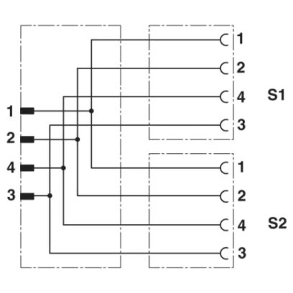 Razdjenik i adapter za senzor/aktivator Broj polova: 4 Phoenix Contact 1572443 SAC-4P-M 8Y/2XM 8FS VP 5 ST slika