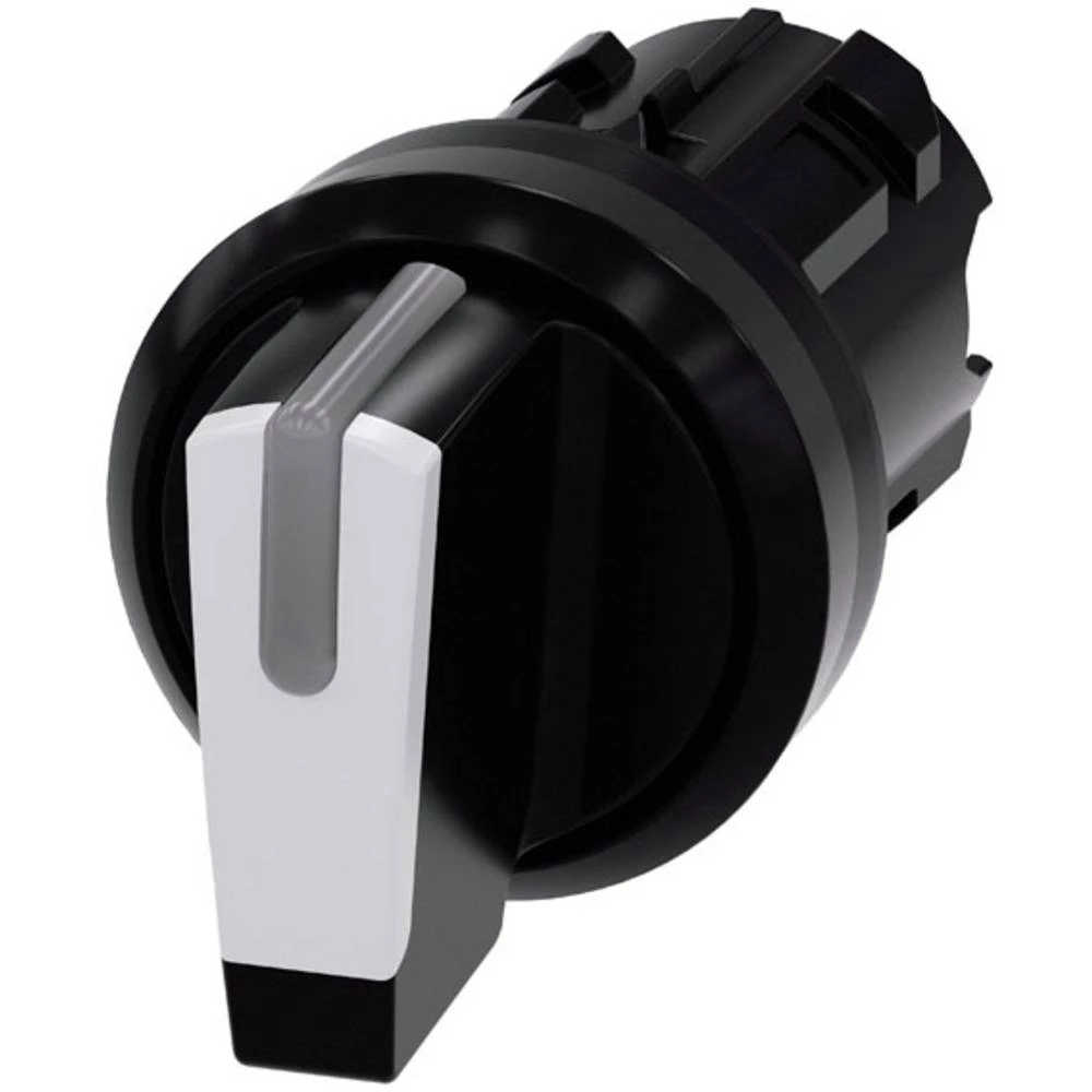 Siemens 3SU1002-2BN60-0AA0 preklopni prekidač prednji prsten od plastike, osvjetljen geg crna, bijela 2 x 45 °  1 St. slika