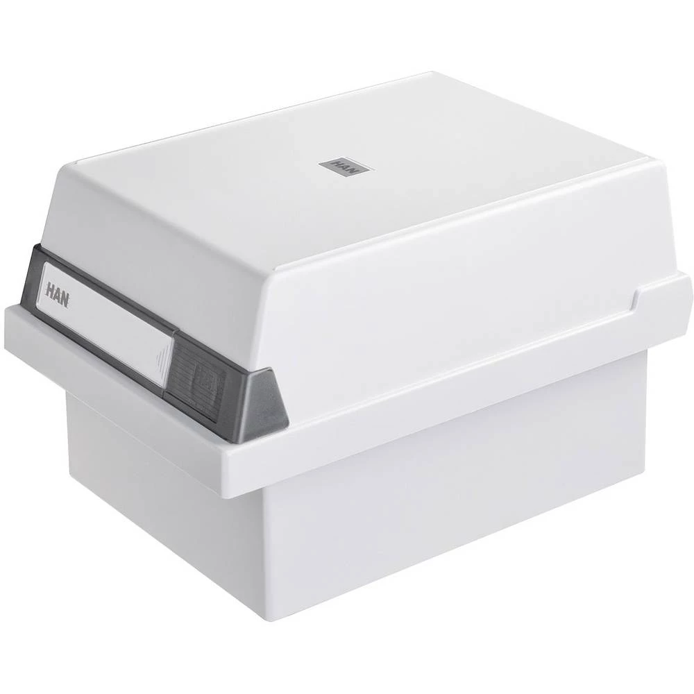 HAN Kutija za kartice Svijetlosiva 967-11 800 kartica DIN A7 poprečno slika