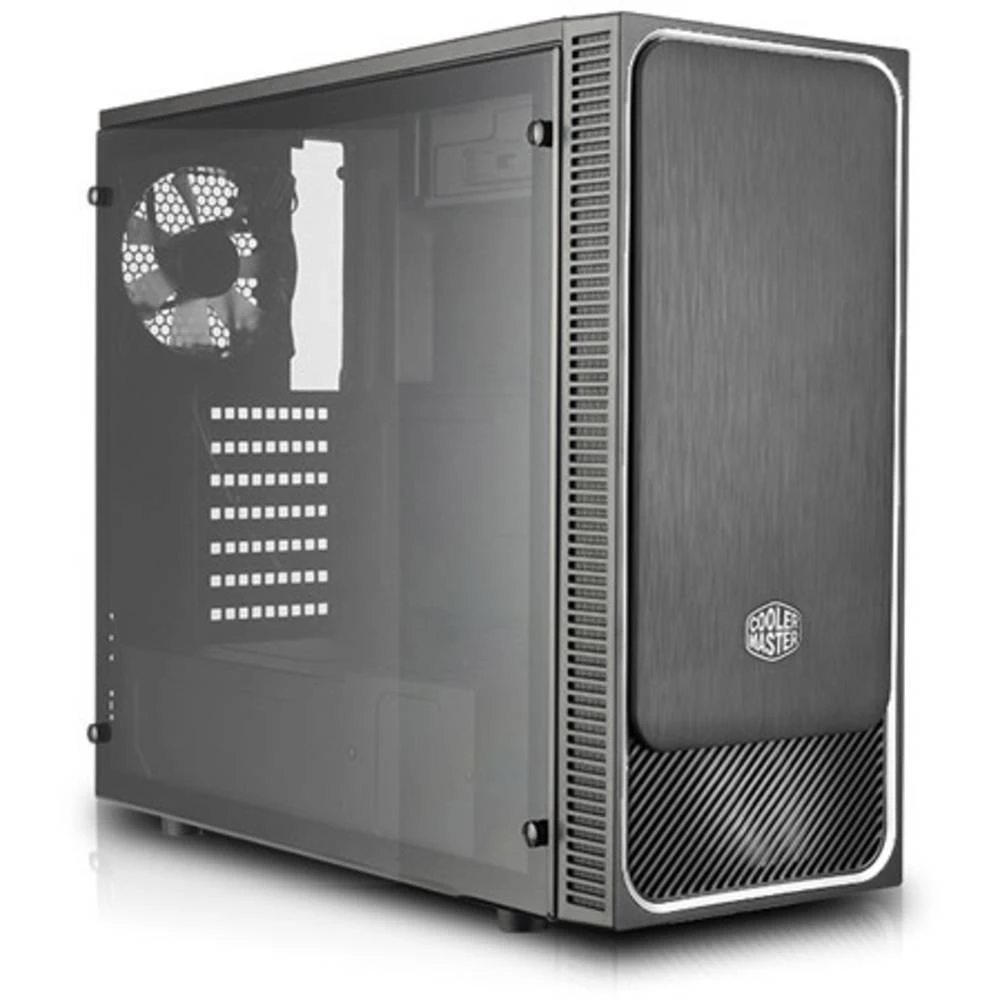 Midi-Tower Kućište za računala Cooler Master Masterbox E500L Win Crna, Srebrna 1 predinstalirani ventilator, Bočni prozor, Filte slika