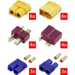 Reely RE-6699867 utikač za akumulator xt60, T-priključak, ec3 pozlaćen 1 St.
