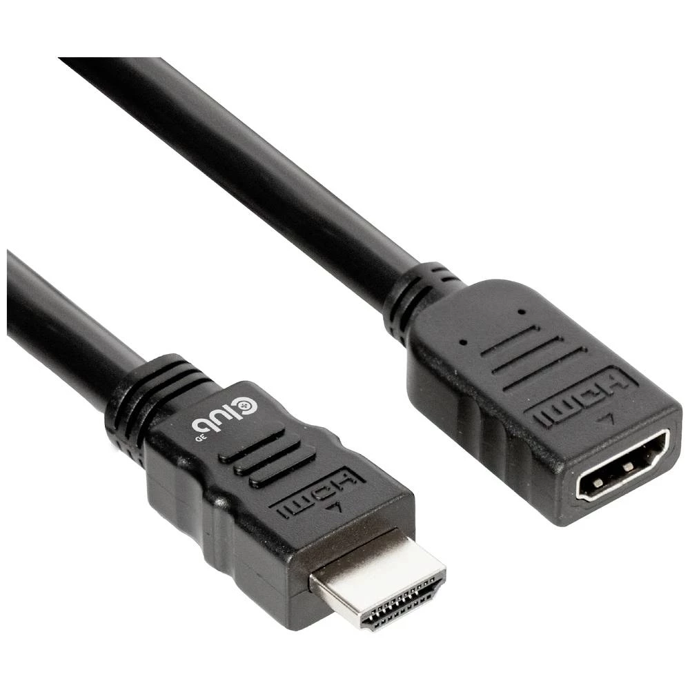 club3D HDMI priključni kabel HDMI A utikač, HDMI A utičnica 5.00 m crna CAC-1325  HDMI kabel slika