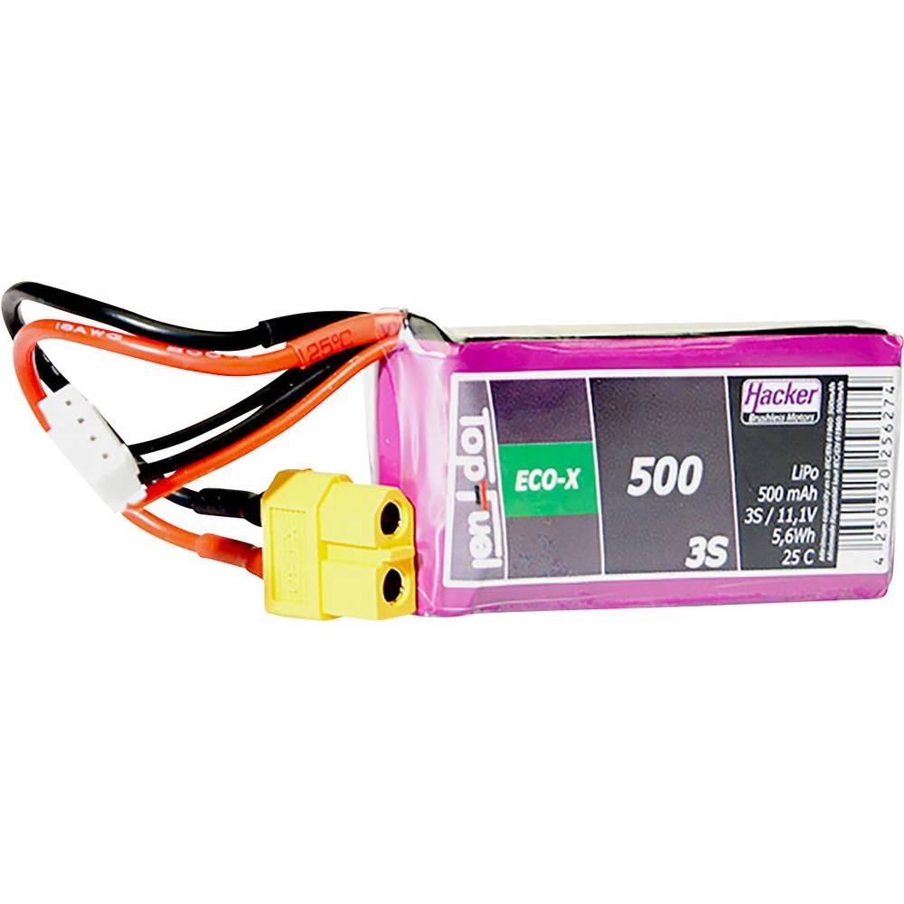 LiPo akumulatorski paket za modele 11.1 V 500 mAh Broj ćelija: 3 25 C Hacker Softcase XT60 slika