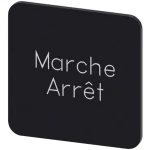 Siemens 3SU1900-0AF16-0GU0 ploča za natpise kvadratan (Š x V) 22 mm x 22 mm Marche Arrêt crna, bijela 10 St.