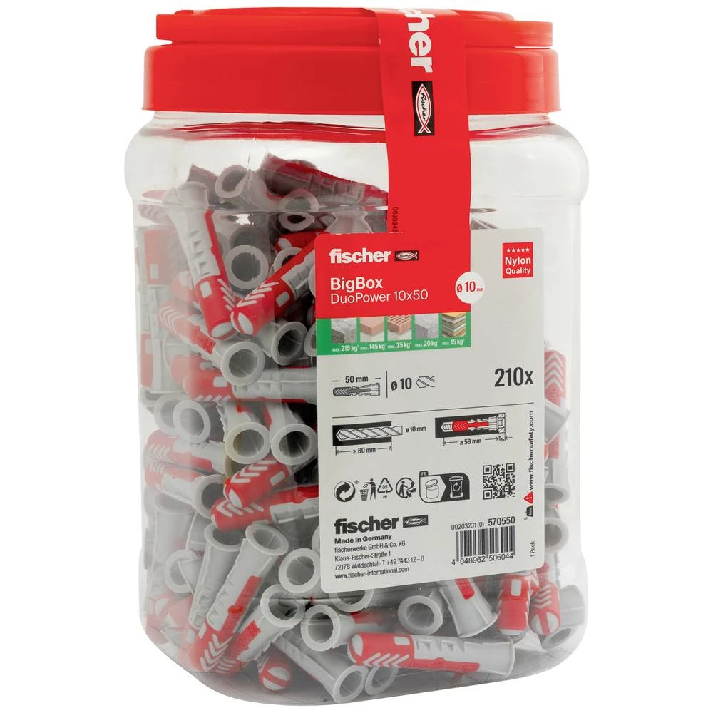 Fischer DuoPower set tipli 50 mm 10 mm 570550 210 St. slika