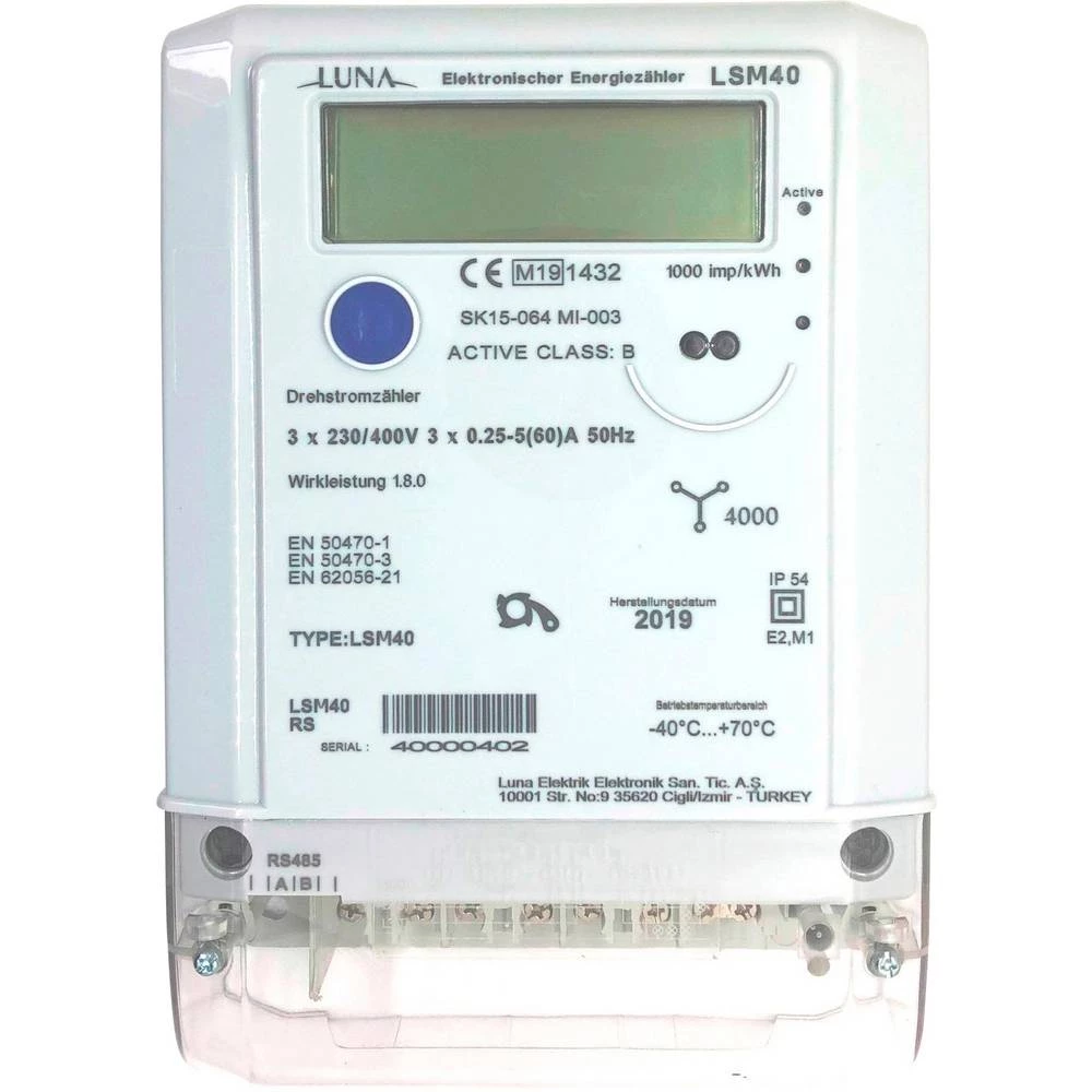 LUNA LSM40 trifazni brojač digitalni Dozvola MID: da 1 St. slika